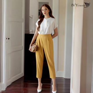 Quần baggy nữ phối phụ kiện ivy moda ms 22m8252