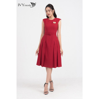 Đầm xòe đính phụ kiện IVY moda MS 41M8099