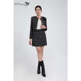 Bộ áo khoác và chân váy tweed nữ ivy moda ms 67m7967