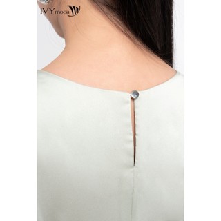 Áo lụa croptop eo cut-out nữ IVY moda MS 16M7911