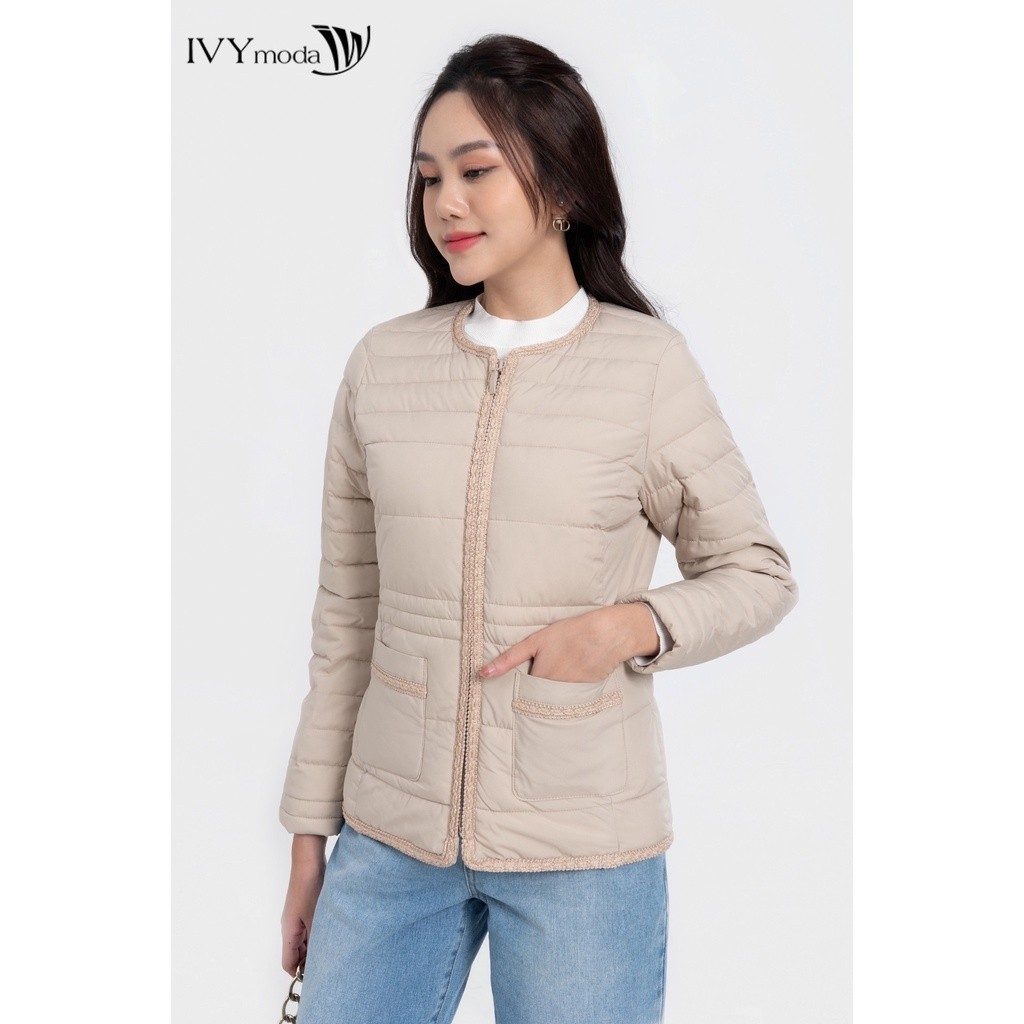 Áo phao chần bông viền vặn thừng nữ IVY moda MS 70B8885 | BigBuy360 - bigbuy360.vn