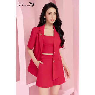Áo blazer ngắn tay jessi nữ ivy moda ms 61m8289
