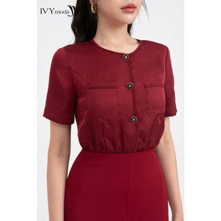 Đầm lụa đuôi cá nữ, đầm công sở dạo phố nữ IVY moda MS 48M8404
