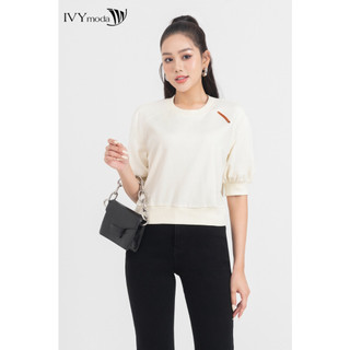 Áo thun tay lửng nữ ivy moda ms 57m8650