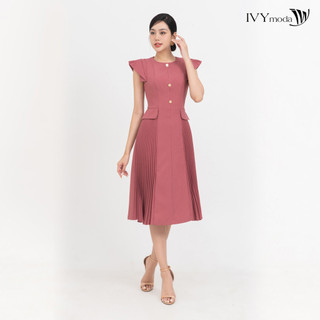 Đầm xòe xếp ly vai kiểu nữ ivy moda ms 48b9555