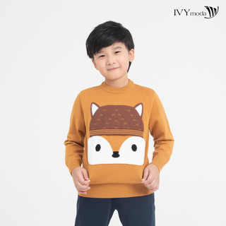 Áo len dệt hình thú bé trai ivy moda ms 58k1279