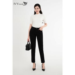 Quần skinny jeans đen nữ ivy moda ms 25m7818