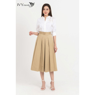 Chân váy xòe phối ly ivy moda ms 30m8266
