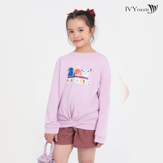 Áo thun dài tay messy eater bé gái ivy moda ms 58g1612