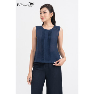 Áo sơ mi lụa khóa kiểu nữ ivy moda ms 15m8565