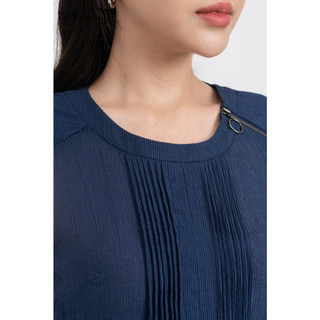 Áo sơ mi lụa khóa kiểu nữ IVY moda MS 15M8565