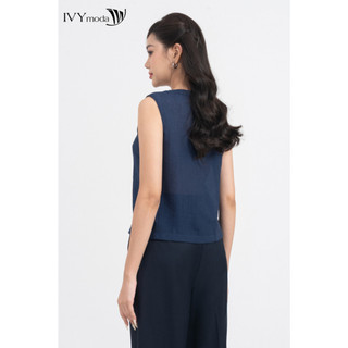 Áo sơ mi lụa khóa kiểu nữ IVY moda MS 15M8565