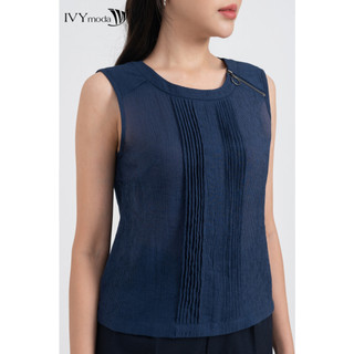 Áo sơ mi lụa khóa kiểu nữ IVY moda MS 15M8565