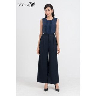 Áo sơ mi lụa khóa kiểu nữ IVY moda MS 15M8565