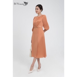 Đầm lụa lệch tà dáng maxi IVY moda MS 48M8002