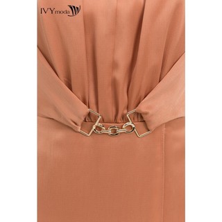 Đầm lụa lệch tà dáng maxi IVY moda MS 48M8002