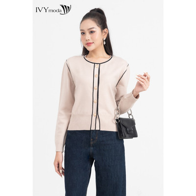 Khoác cardigan len khuy kiểu nữ IVY moda MS 77M7865