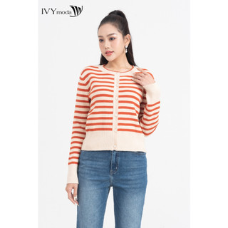 Áo khoác len kẻ nữ ivy moda ms 77m7866
