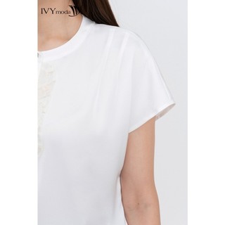 Áo lụa cổ tàu trụ nữ IVY moda MS 16M8301