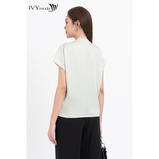 Áo lụa cổ tàu trụ nữ IVY moda MS 16M8301