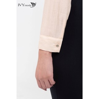Áo lụa cổ xếp chéo nữ IVY moda MS 17M8167