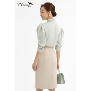 Áo sơ mi lụa nữ IVY moda MS 16M7579