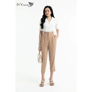 Áo sơ mi lụa nữ cổ bẻ 2 ve IVY moda MS 16M7400