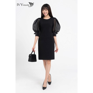 Đầm tay phồng dáng ôm nữ IVY moda MS 48M8257