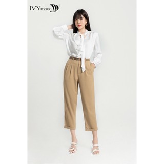 Áo lụa nữ phối bèo IVY moda MS 17M7972