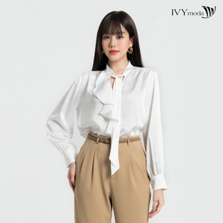 Áo lụa nữ phối bèo IVY moda MS 17M7972