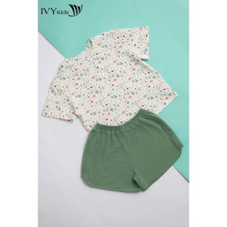 Bộ đồ bé gái in họa tiết ivy moda ms 57g1569