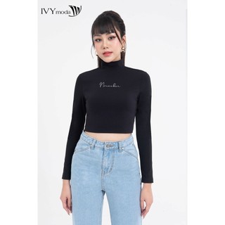 Áo thun ôm dáng croptop nữ ivy moda ms 58m8152
