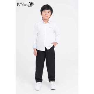 Áo sơ mi trắng bé trai thêu cá voi ivy moda ms 17k1529