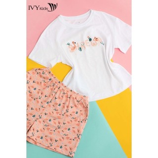 Bộ đồ thun in họa tiết bé gái ivy moda ms 57g1568