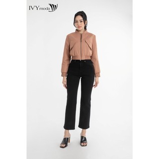 Áo khoác gió croptop nữ ivy moda ms 70b8655