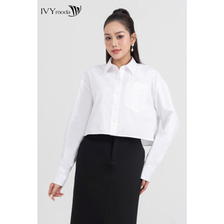 Áo sơ mi croptop nữ ivy moda ms 17b9490