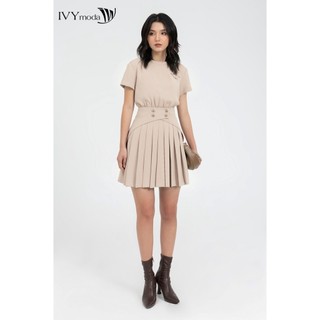 Đầm dập ly dáng xòe nữ ivy moda ms 48b9381