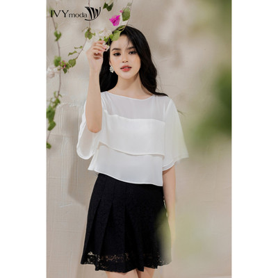 Áo lụa xếp tầng nữ IVY moda MS 16M8342