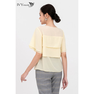 Áo lụa xếp tầng nữ IVY moda MS 16M8342