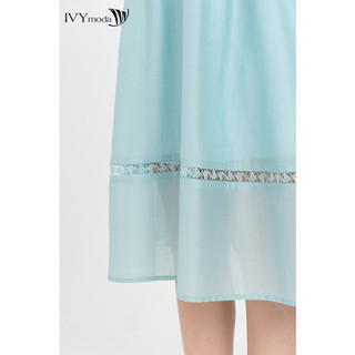 Đầm lụa xòe cổ V nữ IVY moda MS 48M6598