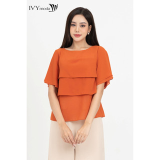 Áo lụa xếp tầng nữ IVY moda MS 16M8342