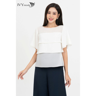 Áo lụa xếp tầng nữ IVY moda MS 16M8342