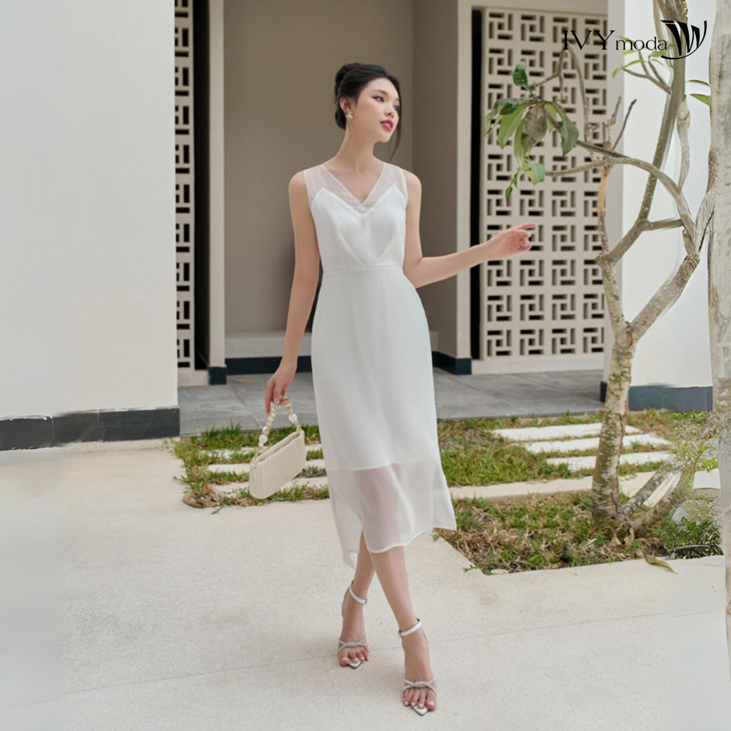 Đầm Chiffon cổ V nữ IVY moda MS 41M8317