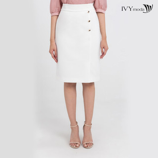 Chân váy midi phối khuy ivy moda ms 31m8204