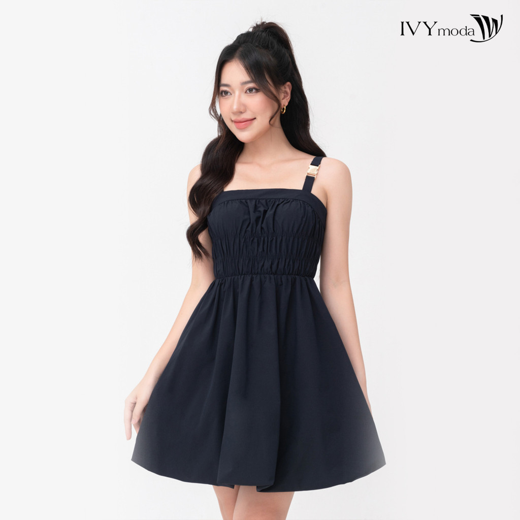 Đầm balloon nhún eo nữ IVY moda MS 41B9477