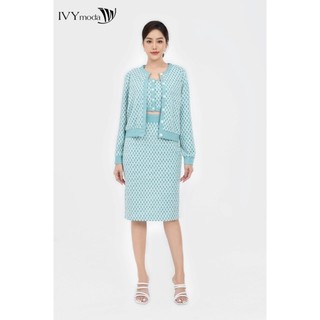 Chân váy bút chì phối tweed ivy moda ms 30m7949
