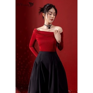 Áo thun nữ trễ vai ivy moda ms 58m8060