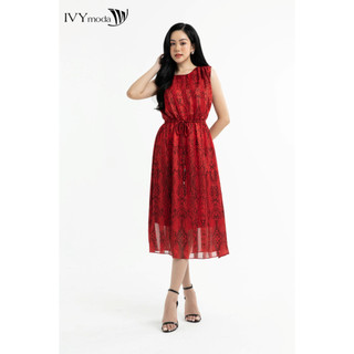 Đầm xòe thắt dây eo IVY moda MS 41M7404