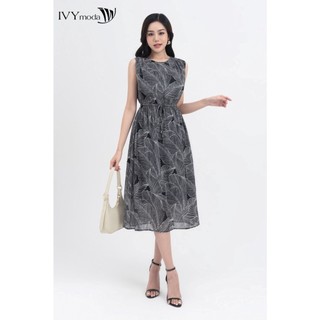 Đầm xòe thắt dây eo IVY moda MS 41M7404