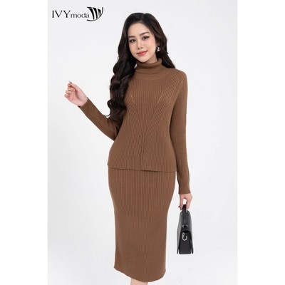 Chân váy len lông cừu IVY moda MS 30M7834